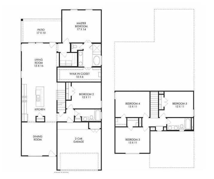 2D floor plan layout of this home in Fulshear Lakes, Fulshear, TX (Image 2). 2D floor plan layout of this home in Fulshear Lakes, Fulshear, TX (Image 2).