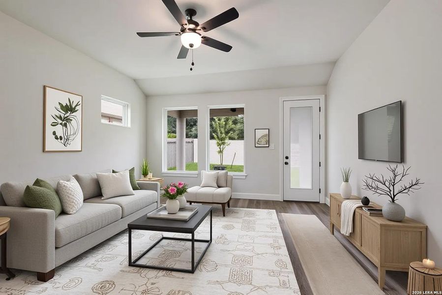 Furnished interior view inside a new home in Crown Ridge Manor, San Antonio (Image 9).