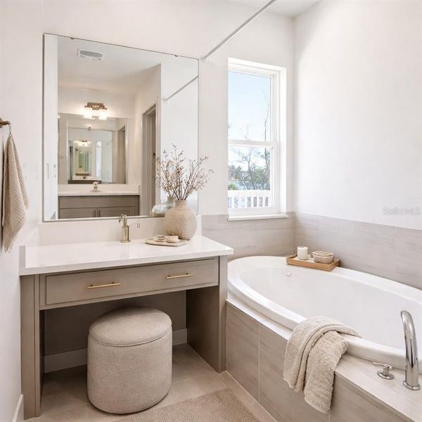 Furnished interior view inside a new home in Blue Diamond , Orlando (Image 58).