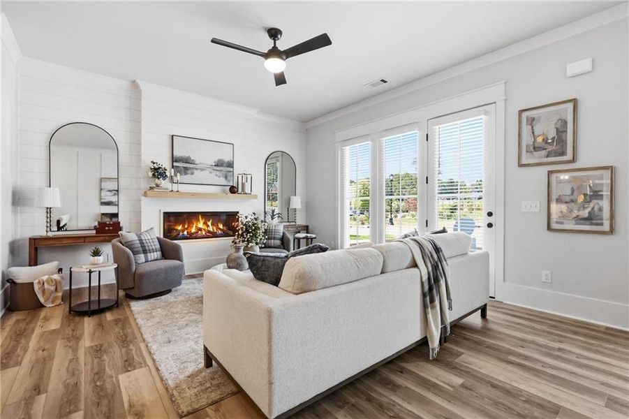 Furnished interior view inside a new home in , Braselton (Image 11).