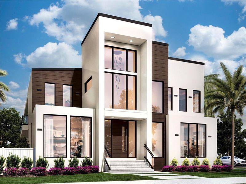 Front exterior of a new home in , Tampa, FL, highlighting curb appeal (Image 1). Front exterior of a new home in , Tampa, FL, highlighting curb appeal (Image 1).