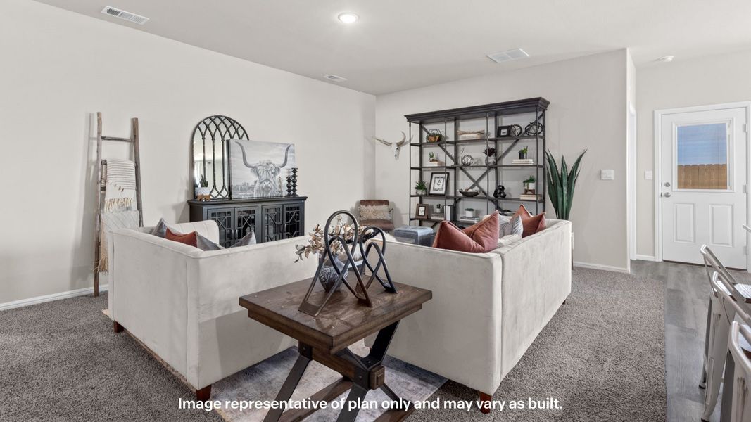 Furnished interior view inside a new home in Mustang Ridge, Andrews (Image 8).