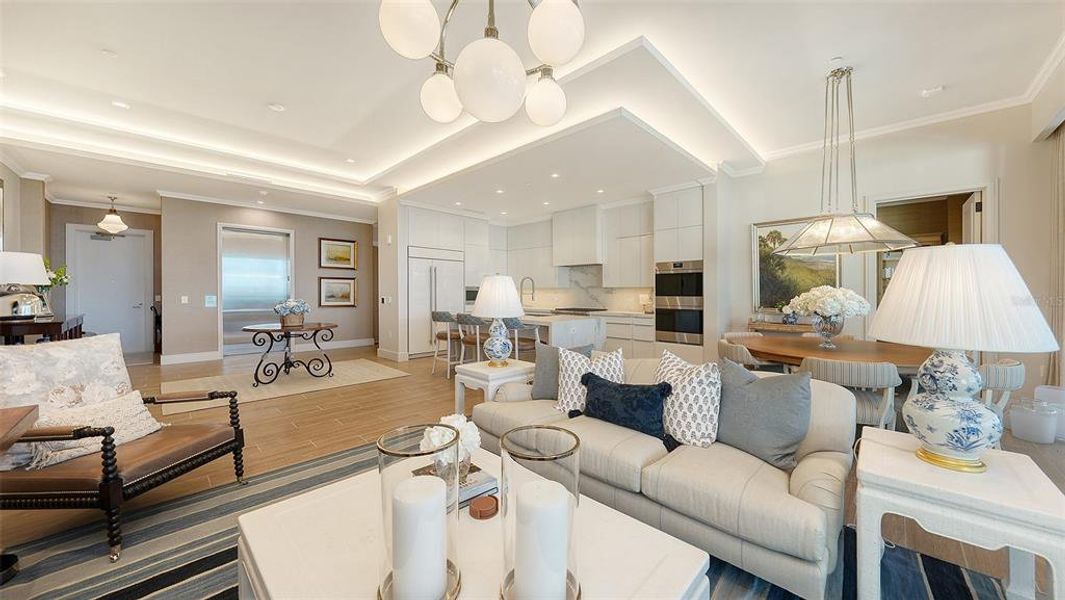 Furnished interior view inside a new home in , Longboat Key (Image 6). Furnished interior view inside a new home in , Longboat Key (Image 6).