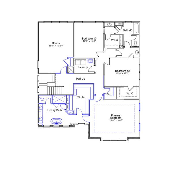 2D floor plan layout of this home in Bens Crossing, Woodruff, SC (Image 3).