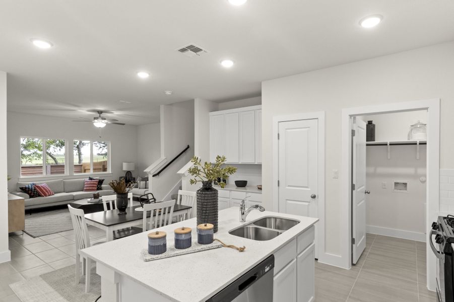 Furnished interior view inside a new home in Saddle Creek Twinhomes, Georgetown (Image 22).