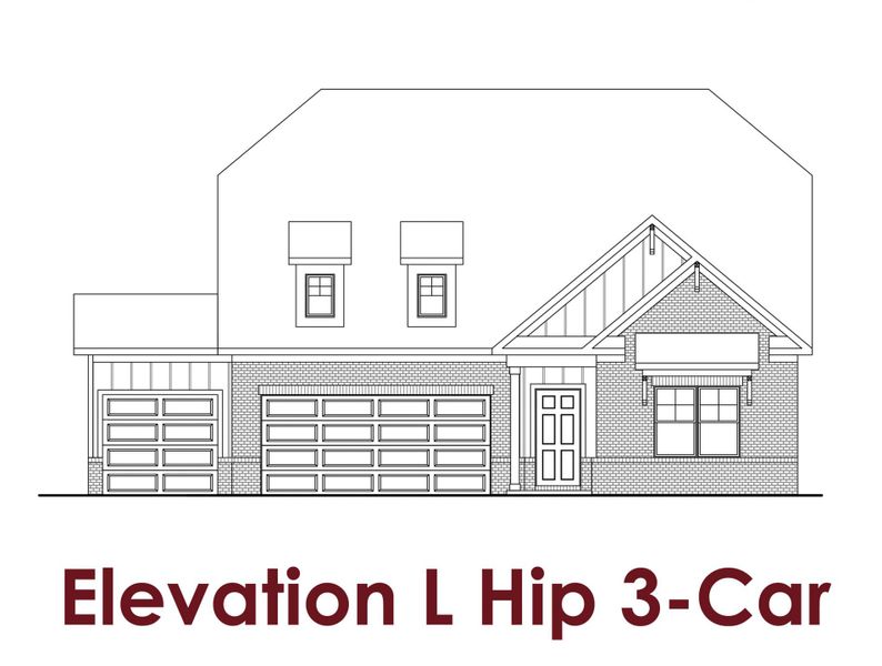 Representative rendering of the exterior for the Bluff                                                                Primary Suite on Main by Chafin Communities (Image 7).