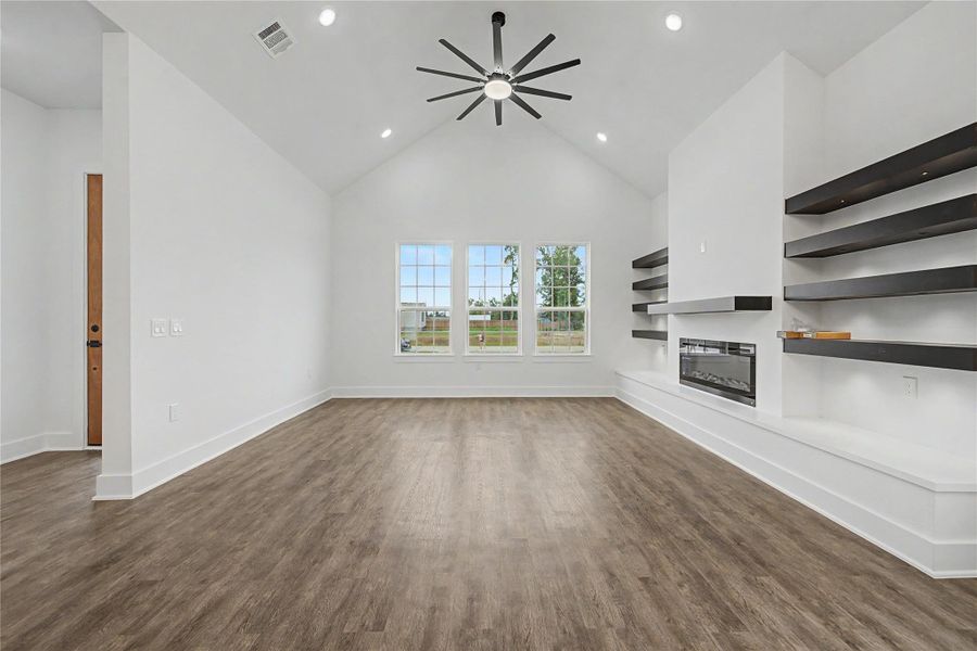 Open-concept kitchen flows into the main living space, creating an easy layout for everyday living and entertaining.