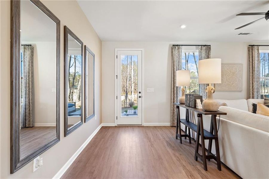 Furnished interior view inside a new home in Lake Shore, Winder (Image 25). Furnished interior view inside a new home in Lake Shore, Winder (Image 25).