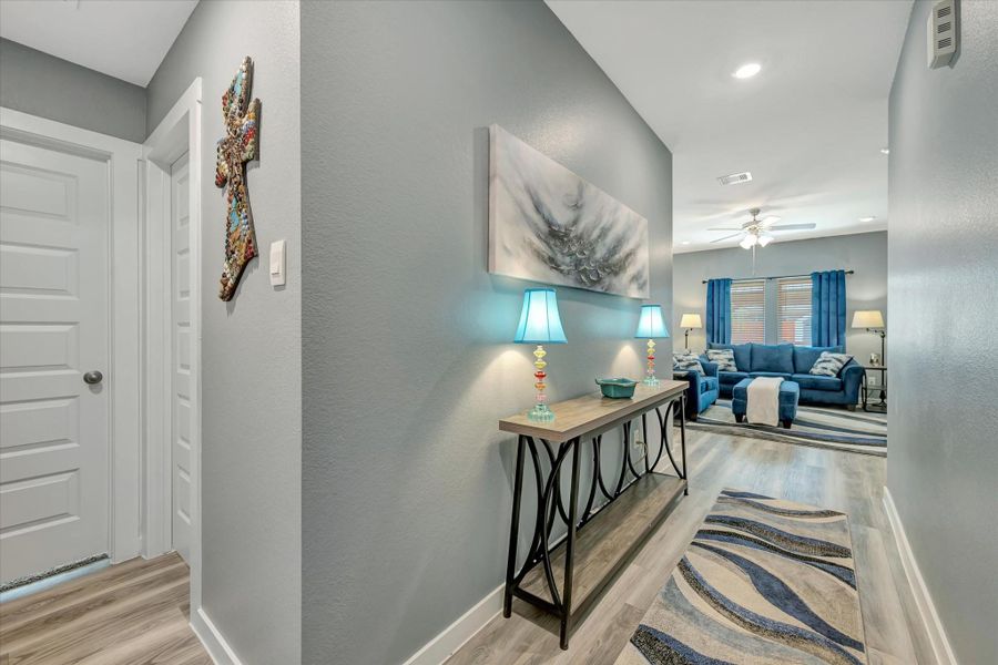 Furnished interior view inside a new home in Central Park, Texas City (Image 6). Furnished interior view inside a new home in Central Park, Texas City (Image 6).