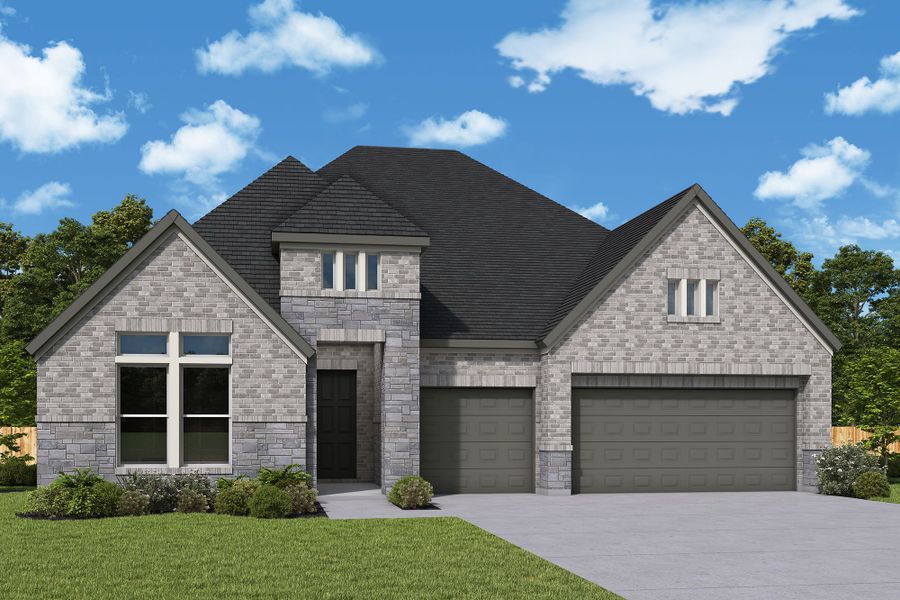 Representative exterior photo of a completed home built from the The Capron by David Weekley Homes in Beacon Point at Lago Mar - Overlook Collection, Texas City, TX (Image 19).