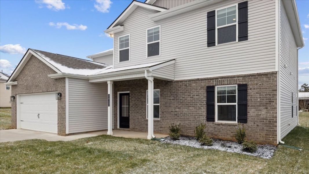 Representative exterior details of a home built from the Fairview by D.R. Horton in Keebler Meadows, Johnson City (Image 3).