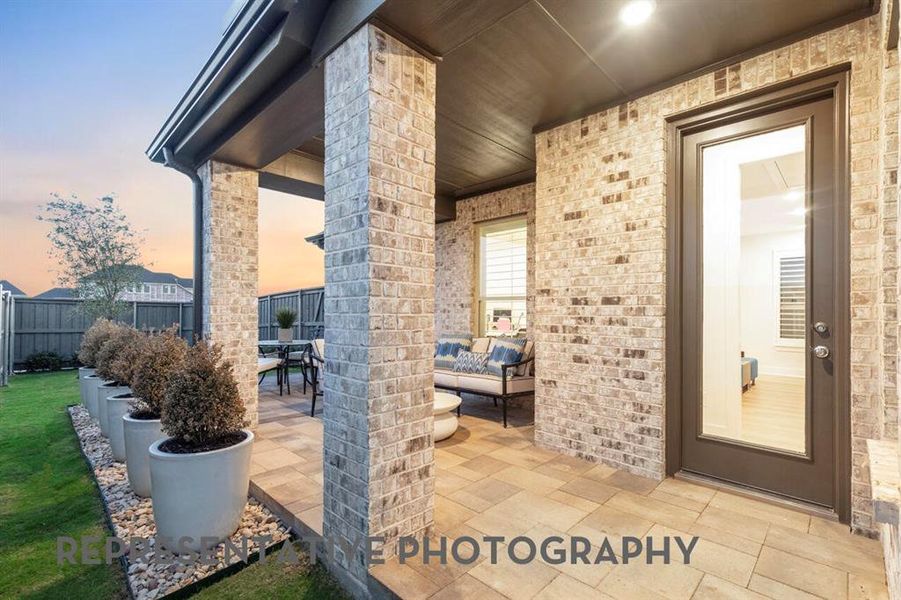 Exterior details and patio area of a home in Goodland, Midlothian (Image 21).