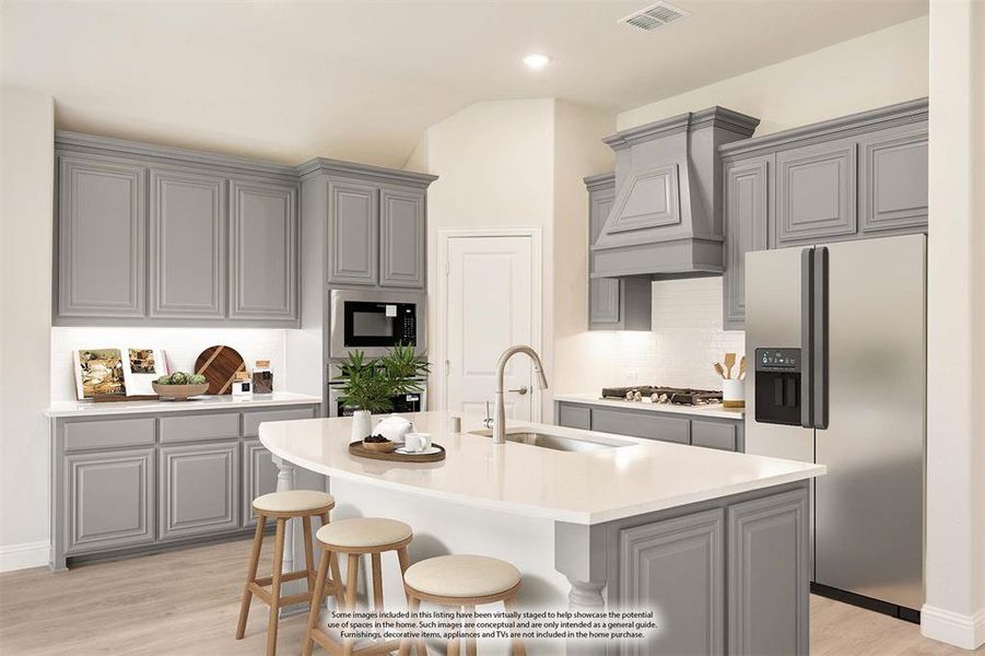 Furnished interior view inside a new home in Union Park Classic 60, Little Elm (Image 7). Furnished interior view inside a new home in Union Park Classic 60, Little Elm (Image 7).