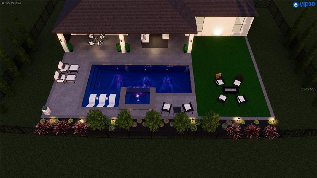 Exterior rendering of this home design in Star Farms at Lakewood Ranch, Lakewood Ranch, FL (Image 3).