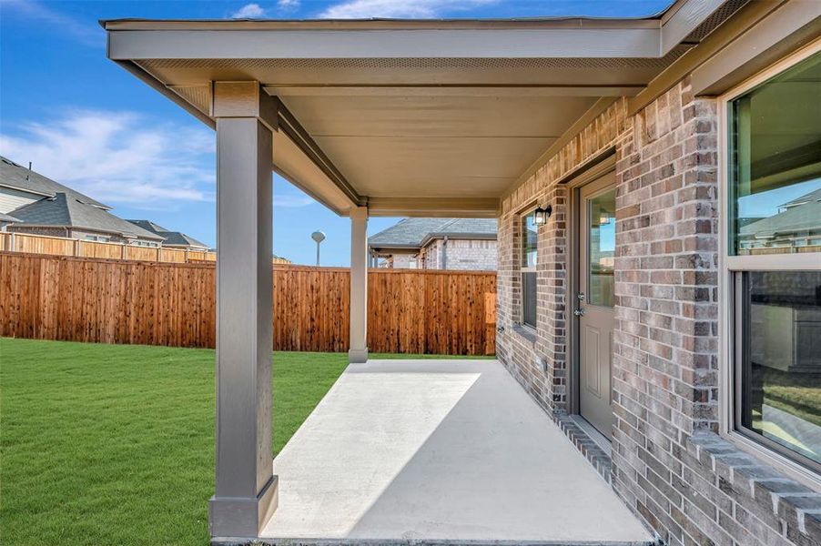 Exterior details and patio area of a home in Meadow Park, Ponder (Image 3). Exterior details and patio area of a home in Meadow Park, Ponder (Image 3).