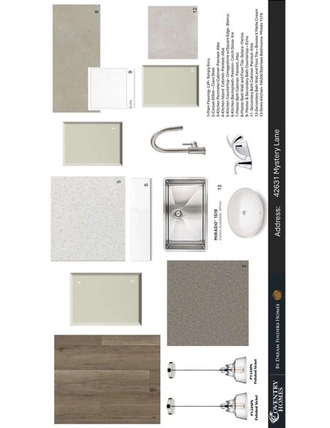 Sample of building materials used in homes in Escondido, Magnolia (Image 9). Sample of building materials used in homes in Escondido, Magnolia (Image 9).