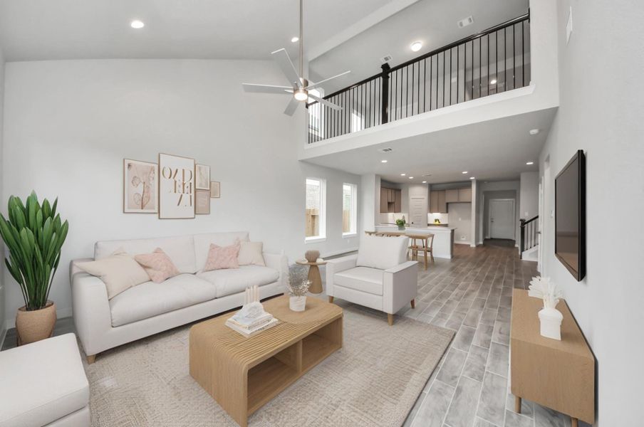 Virtually Staged - Living Room. Sample photo of completed home with similar floor plan. Actual colors and selections may vary.