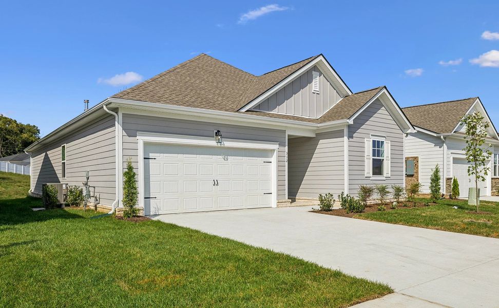 Front exterior of a new home in Cedars at Cane Ridge | 55+ Community, Antioch, TN, highlighting curb appeal (Image 2).