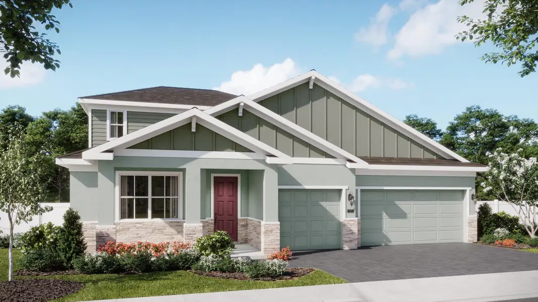 Florida Vernacular Elevation | Monticello | Trinity Gardens | New Homes in DeLand, FL by Landsea Homes Florida Vernacular Elevation | Monticello | Trinity Gardens | New Homes in DeLand, FL by Landsea Homes