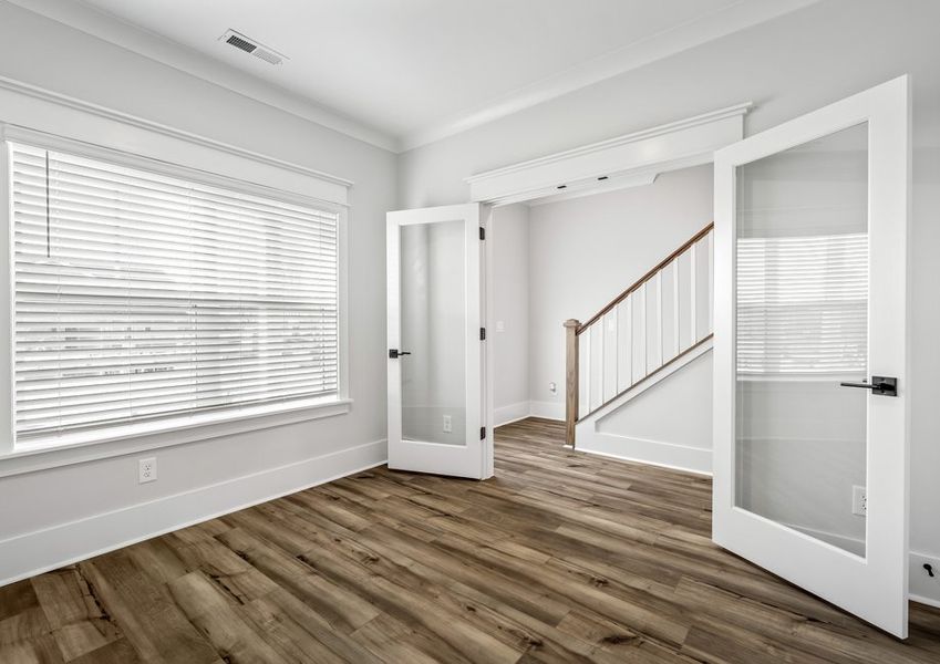 The private office is located directly off the entry.