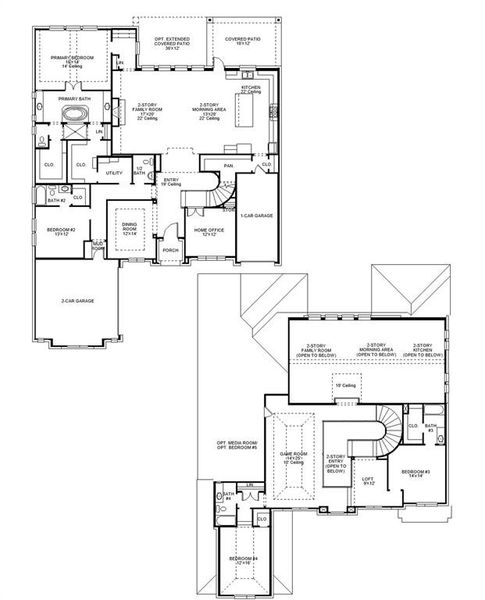 2D floor plan layout of this home in Terraces, Rockwall, TX (Image 4).