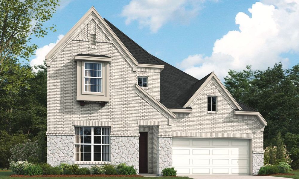 Representative exterior photo of a completed home built from the The Childress II by William Ryan Homes in Wildflower Ranch, Fort Worth, TX (Image 3).