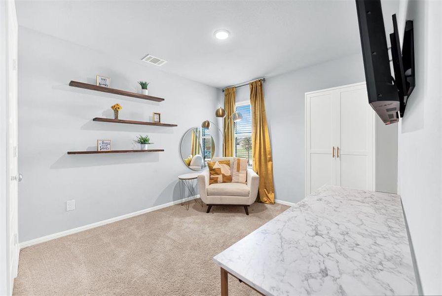 Furnished interior view inside a new home in Woodstone, Providence Village (Image 33). Furnished interior view inside a new home in Woodstone, Providence Village (Image 33).