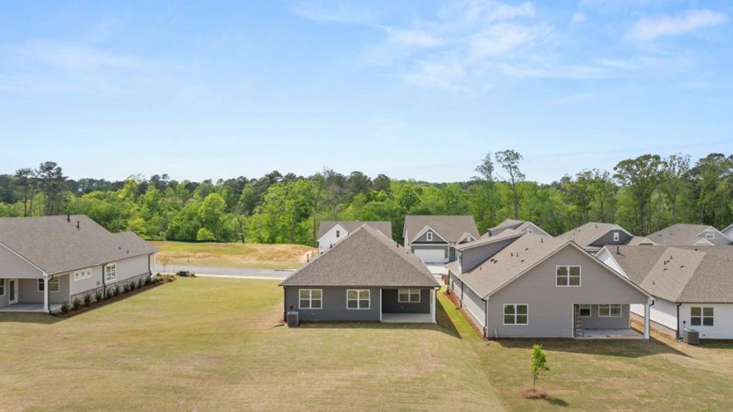Front exterior of a new home in Hamptons at Riverwood North, Dallas, GA, highlighting curb appeal (Image 35).