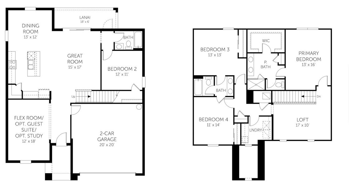 2D floor plan layout of this home in Tuscan Hills, Dade City, FL (Image 2). 2D floor plan layout of this home in Tuscan Hills, Dade City, FL (Image 2).
