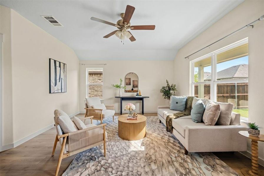 Furnished interior view inside a new home in , Forney (Image 6). Furnished interior view inside a new home in , Forney (Image 6).