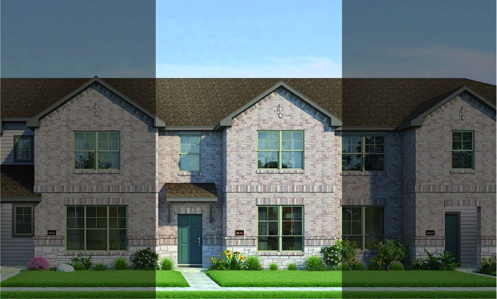 Travis with Elevation 6B Stone Exterior 2023 Townhomes Travis with Elevation 6B Stone Exterior 2023 Townhomes
