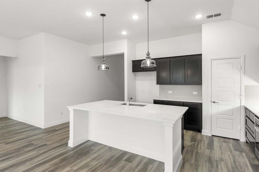 Representative furnished interior of a home built from the Frisco by Pacesetter Homes in Keeneland, Aubrey (Image 8).