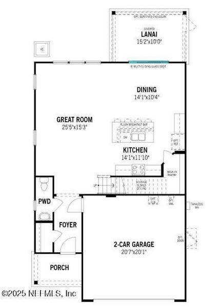 2D floor plan layout of this home in RiverTown - Forest, St. Johns, FL (Image 5).