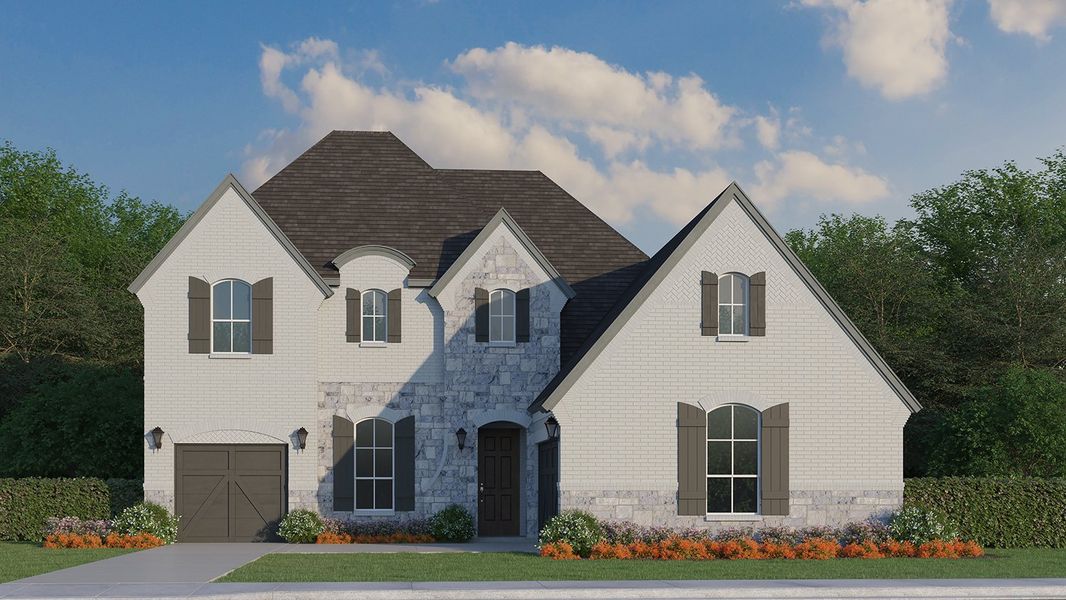 Plan 1647 Elevation C w/ Stone Plan 1647 Elevation C w/ Stone