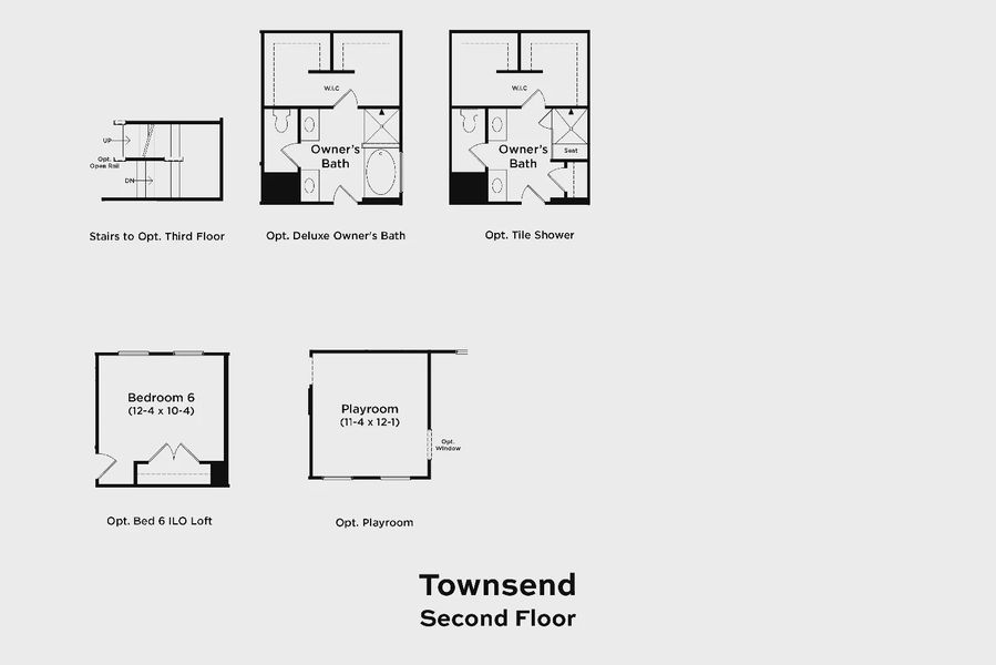 2D floor plan layout for the Townsend by DRB Homes in Sanctuary at Panther Creek, Durham, NC (Image 27).