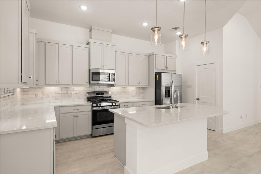 Furnished interior view inside a new home in The Woodlands Hills, Willis (Image 8).