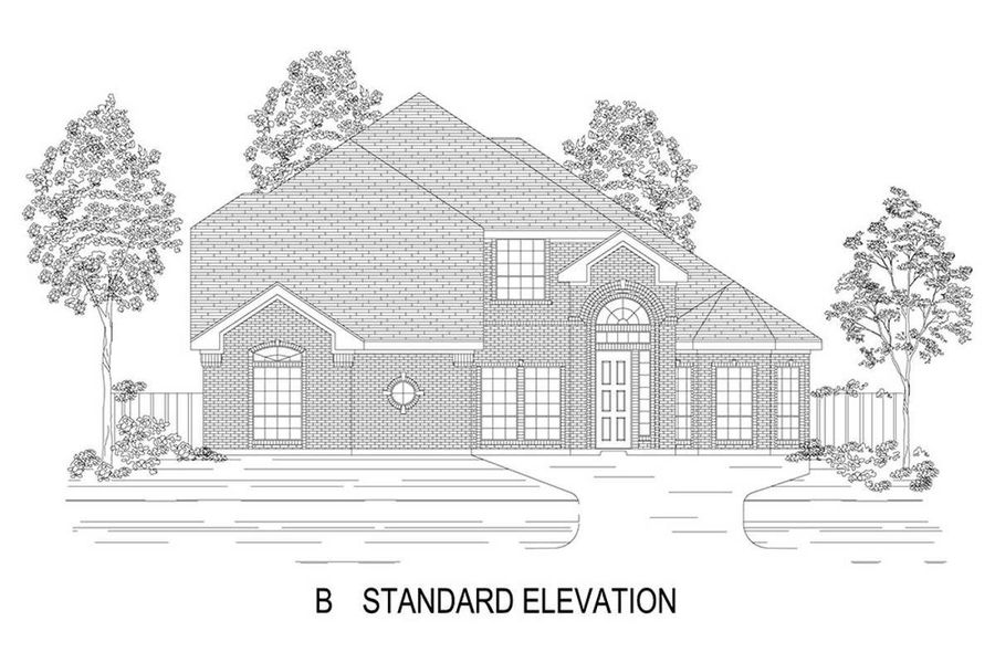Representative rendering of the exterior for the Birchwood 2FSW (w/Media) by First Texas Homes (Image 10).
