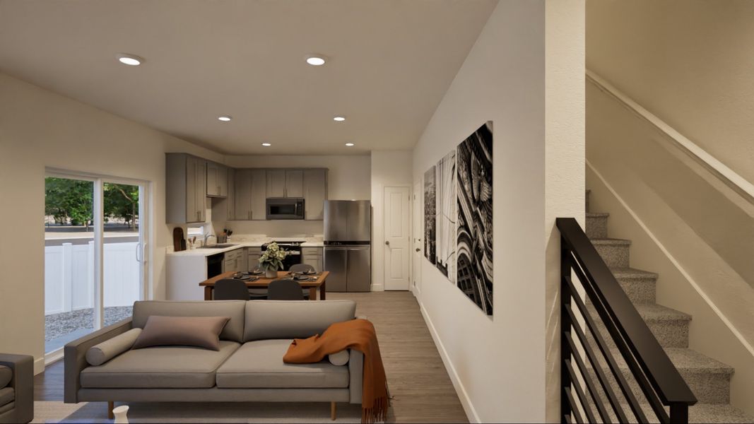 Furnished interior view inside a new home in Reunion, Commerce City (Image 5).