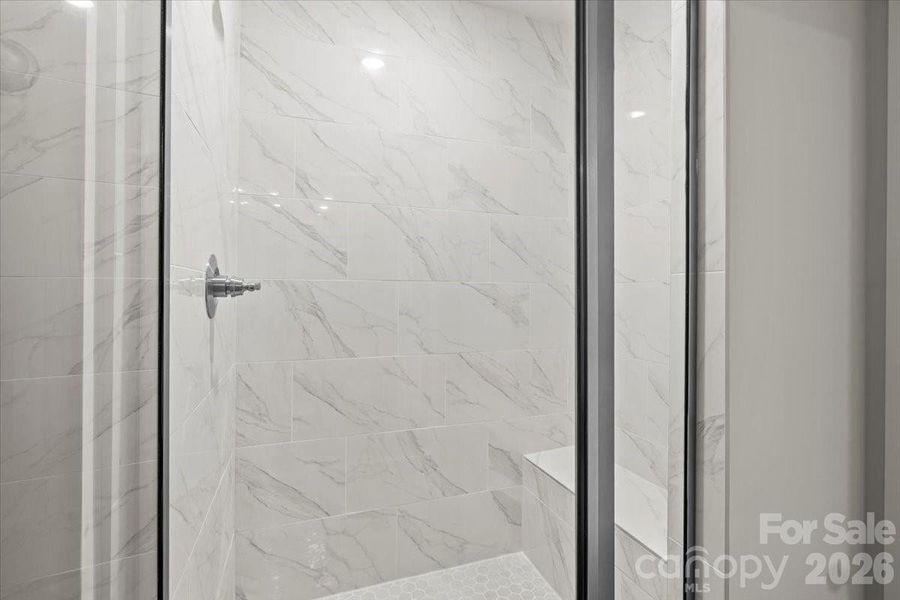 Tiled shower