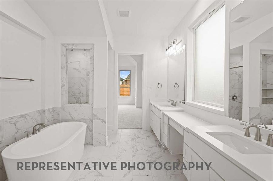 Furnished interior view inside a new home in Furst Ranch, Flower Mound (Image 5). Furnished interior view inside a new home in Furst Ranch, Flower Mound (Image 5).