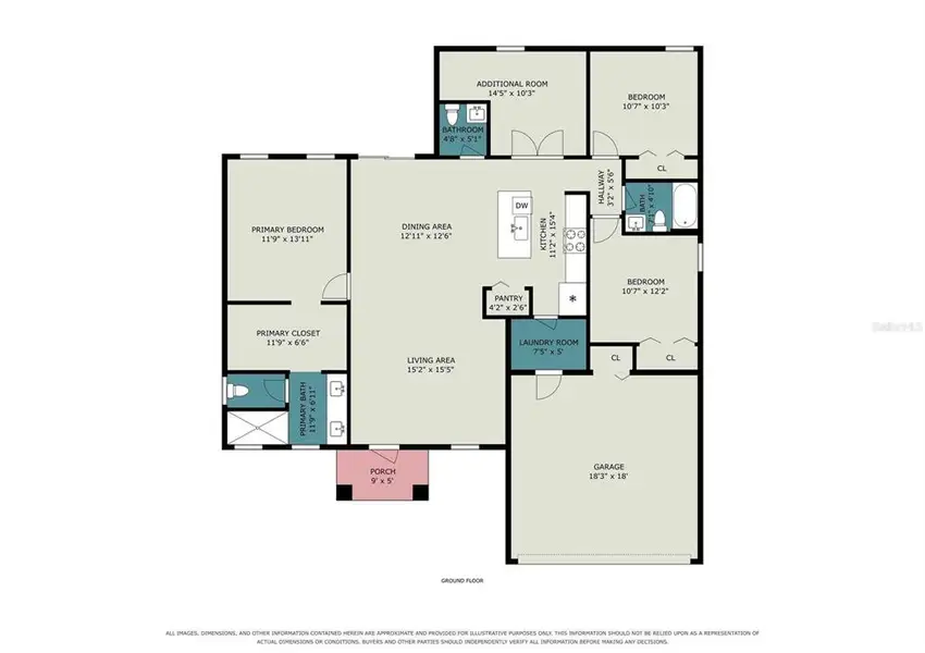 2D floor plan layout of this home in , Palm Bay, FL (Image 4).