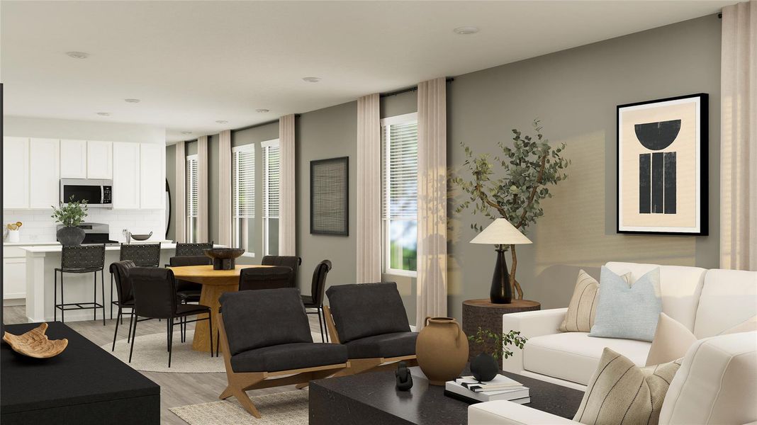 Furnished interior view inside a new home in Elm Creek, Elgin (Image 17). Furnished interior view inside a new home in Elm Creek, Elgin (Image 17).