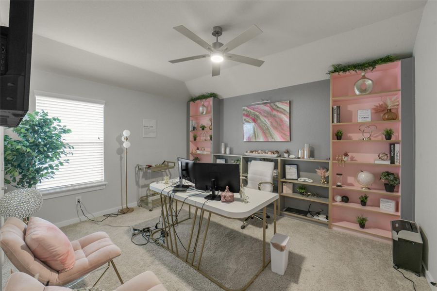Dedicated home office ideal for working remotely.