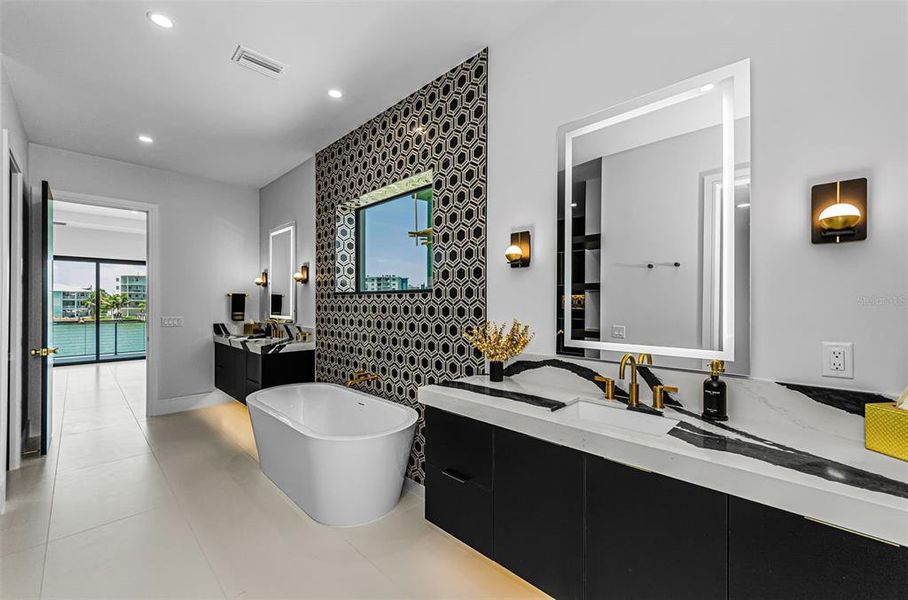 Furnished interior view inside a new home in , Treasure Island (Image 9).