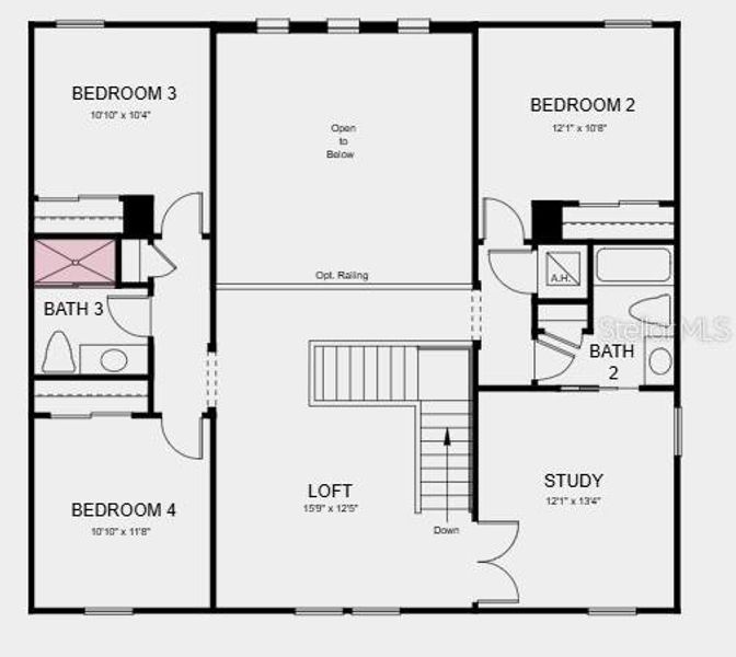 2D floor plan layout of this home in Ardisia Park, New Smyrna Beach, FL (Image 5). 2D floor plan layout of this home in Ardisia Park, New Smyrna Beach, FL (Image 5).