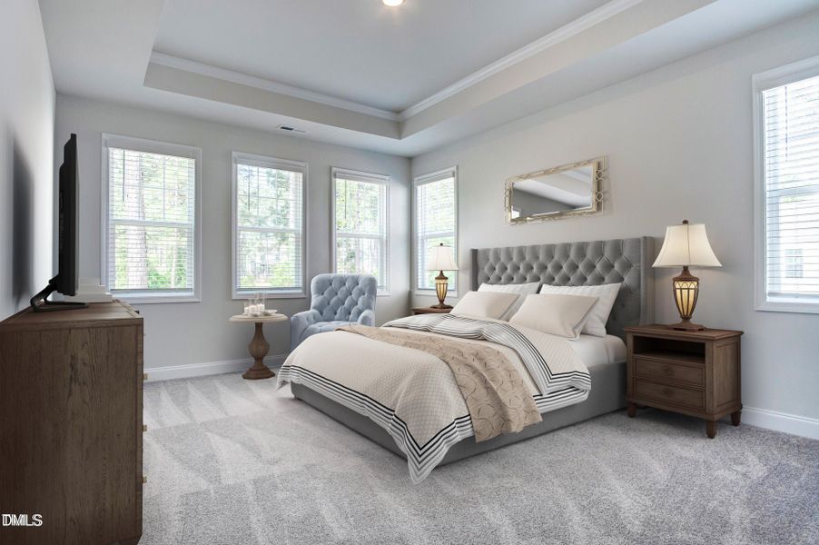 Furnished interior view inside a new home in The View, Durham (Image 7).