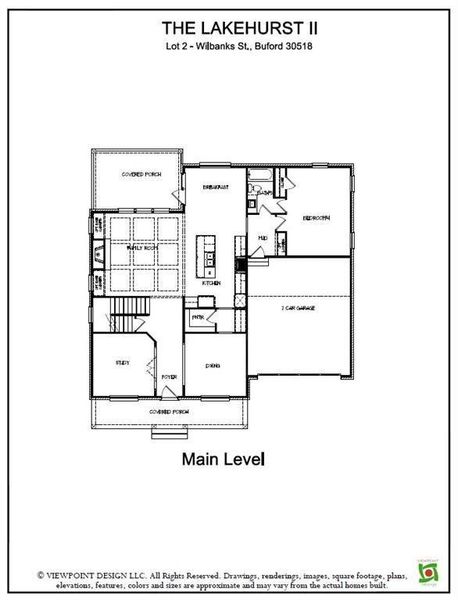 2D floor plan layout of this home in , Buford, GA (Image 6).