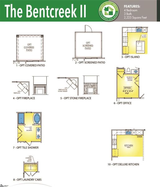 2D floor plan layout of this home in Shiloh Trail, Wellford, SC (Image 5).
