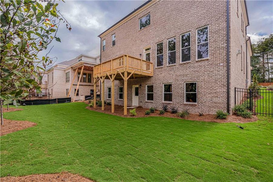 Exterior details and patio area of a home in Bellwyn, Johns Creek (Image 26).
