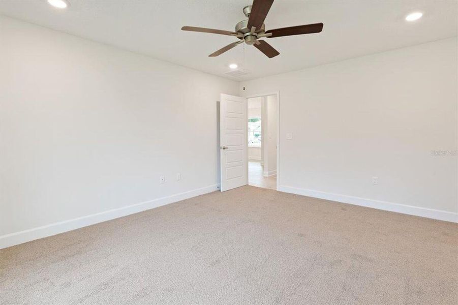 Master Bedroom facing entrance door